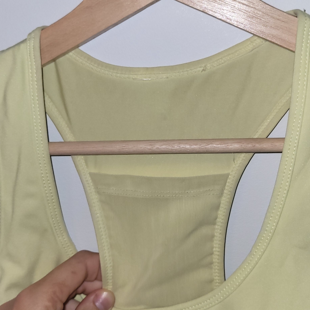 Fabletics Yellow Racerback Sports Bra - Picture 3 of 7